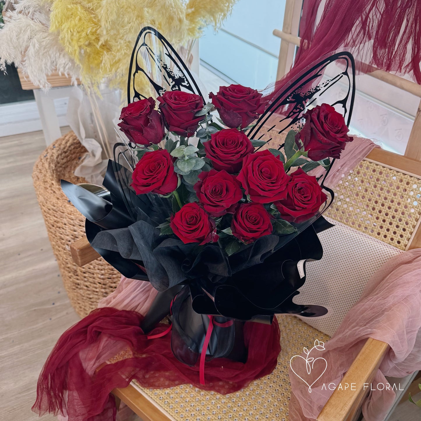 You're My Butterfly Bouquet (Red Rose)(VDAY)