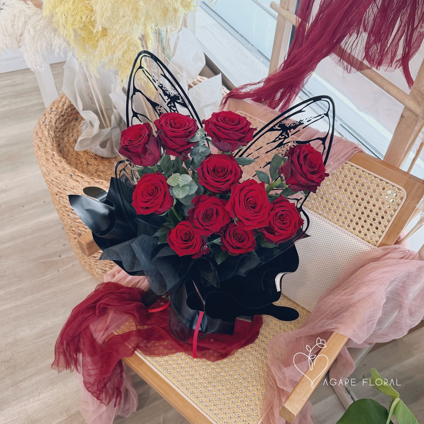 You're My Butterfly Bouquet (Red Rose)(VDAY)