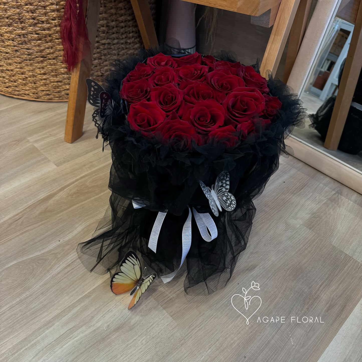 Red Rose Butterfly Bouquet (VDAY)