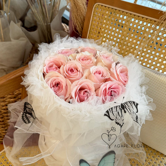 Butterfly Bouquet (Pink Rose)